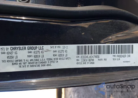 2012 Dodge Charger Srt8 z USA, uszkodzony, nr VIN 2C3CDXEJXCH170656